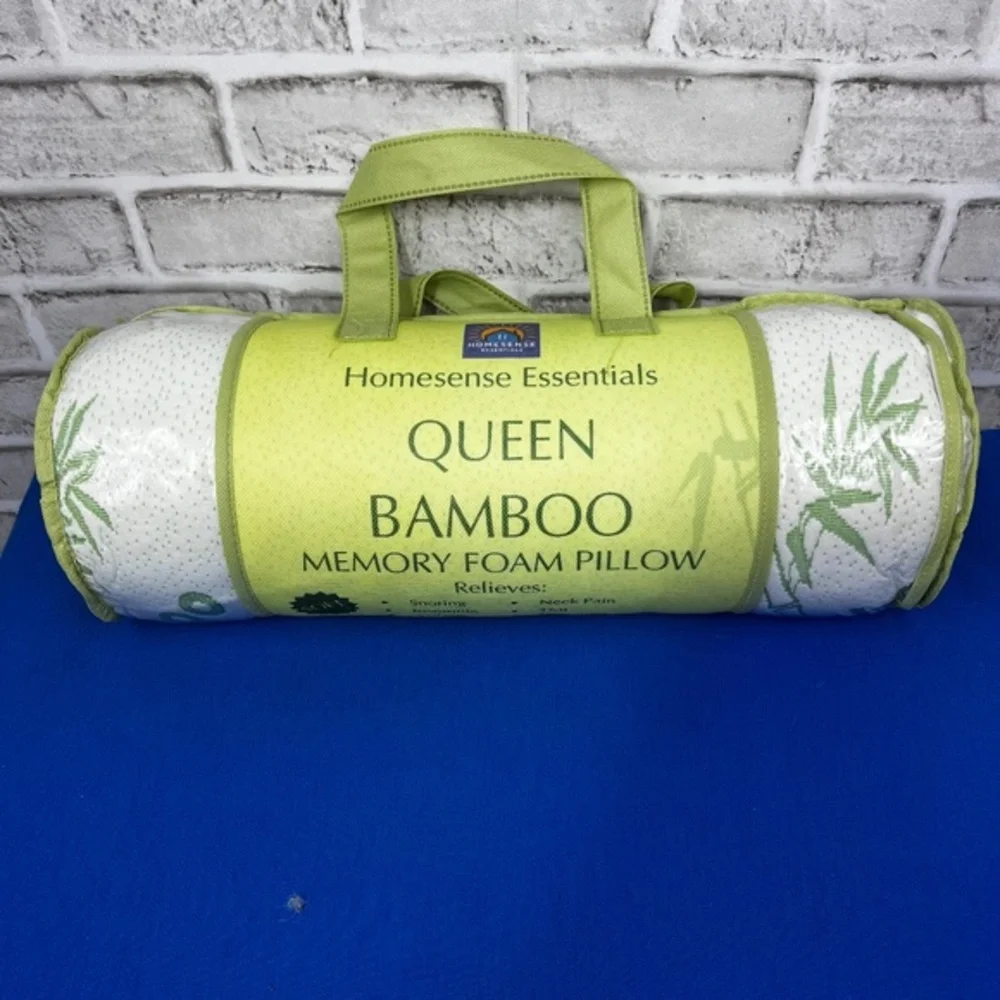 NWT🤩 |•HOMESENSE ESSENTIALS•| Queen Bamboo Memory Foam Pillow